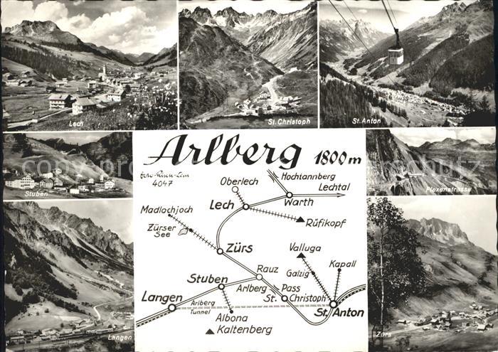 St Anton Arlberg und Umgebung Alpenpanorama Bergbahn Flexenstrasse Pass