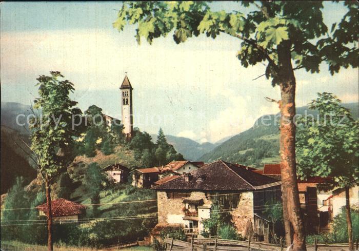 Chiavenna Ortsansicht mit Kirche