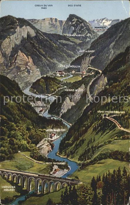 Boudry Viaduc de Boudry et les Gorges de l'Areuse Alpes