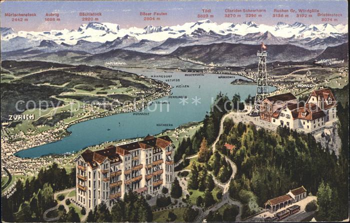 Uetliberg Zuerich Restaurant Uto Kulm Aussichtsturm Zuerichsee Alpenpanorama
