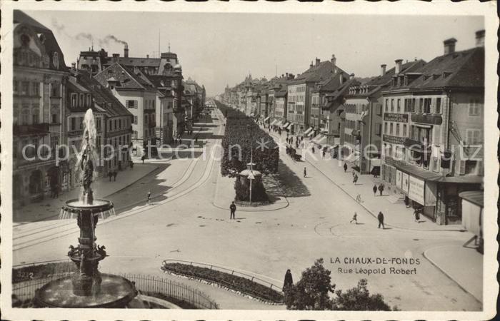 La Chaux-de-Fonds Grande Fontaine Rue Leopold Robert