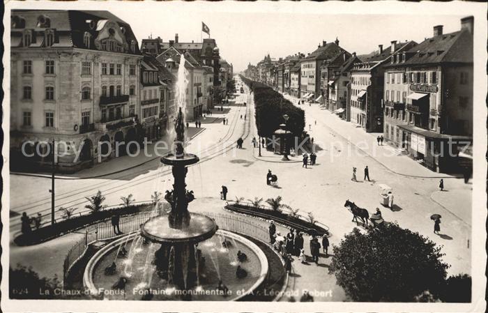 La Chaux-de-Fonds Grande Fontaine monumental Avenue Leopold Robert