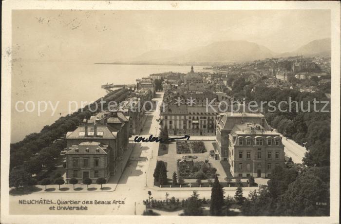 Neuchatel NE Quartier des Beaux Arts et Universite Lac