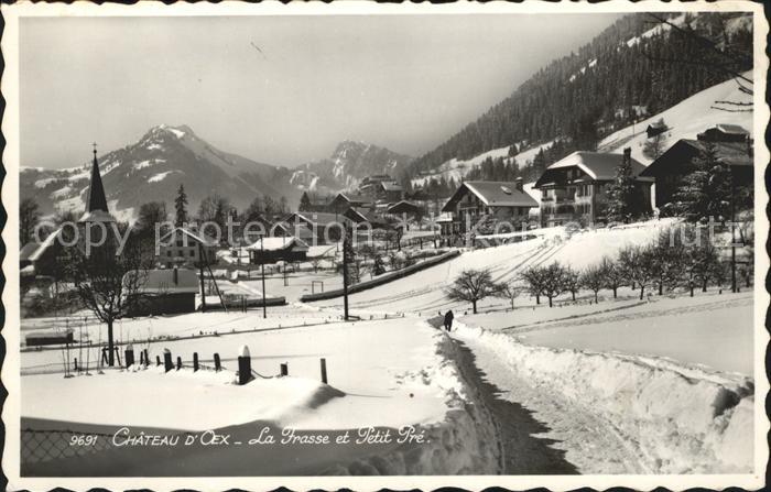 Chateau-d Oex La Frasse et Petit Pre en hiver
