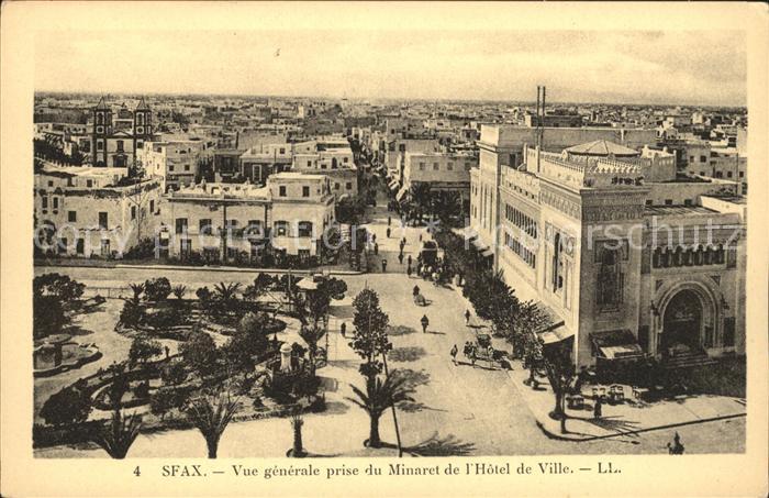 Sfax Tunesie Vue generale prise du Minaret de l Hotel de Ville