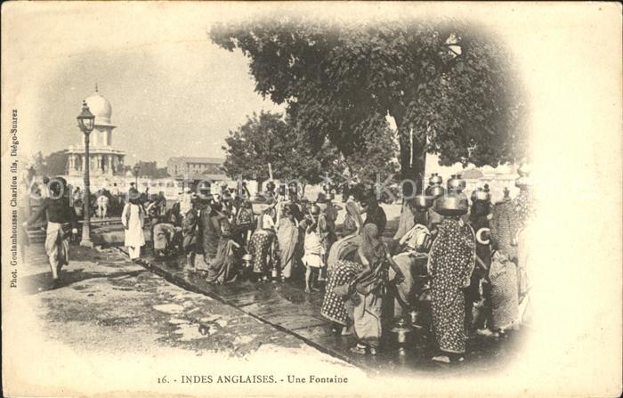 Indien Indes Anglaises Une Fontaine