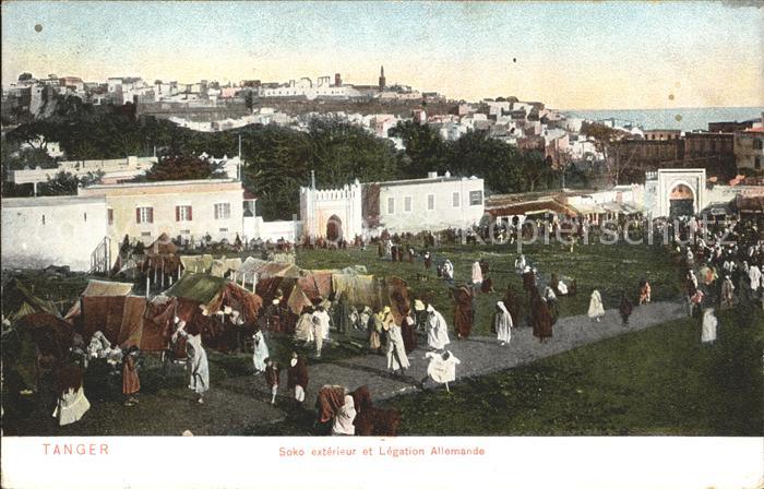 Tanger Tangier Tangiers Soko exterieur et Legation Allemande