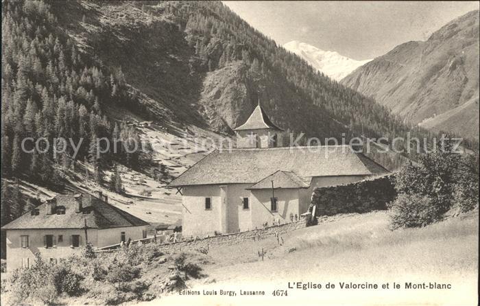 Vallorcine Haute Savoie Eglise et le Mont Blanc