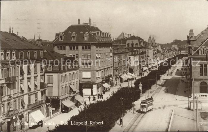 La Chaux-de-Fonds Rue Leopold Robert Tram