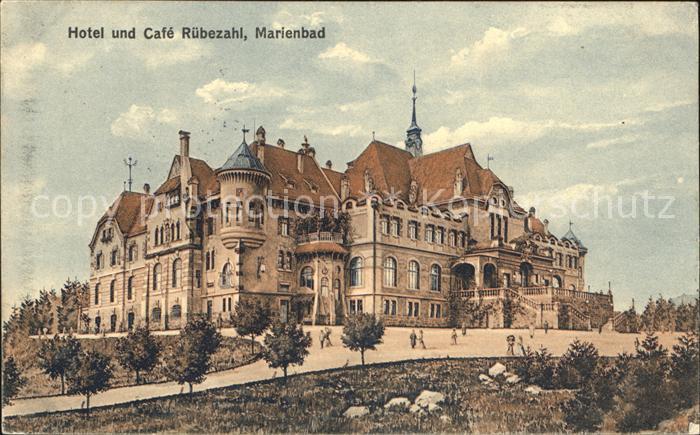 Marienbad Tschechien Boehmen Hotel und Cafe Ruebezahl