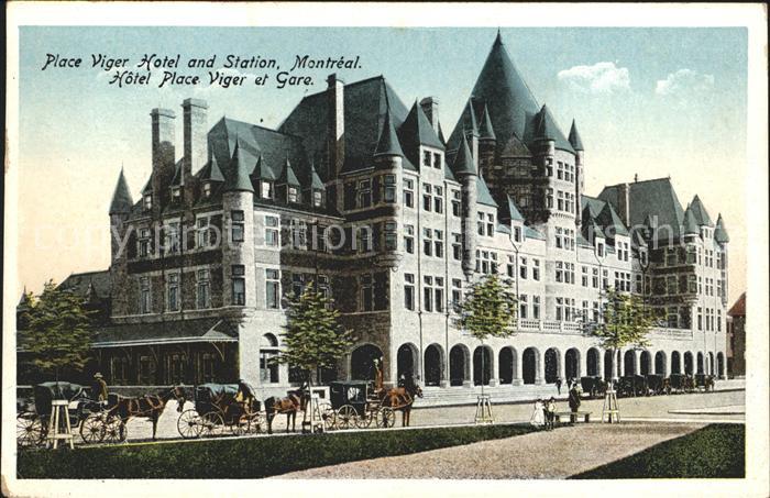 Montreal Quebec Place Viger Hotel and Station Pferdekutsche