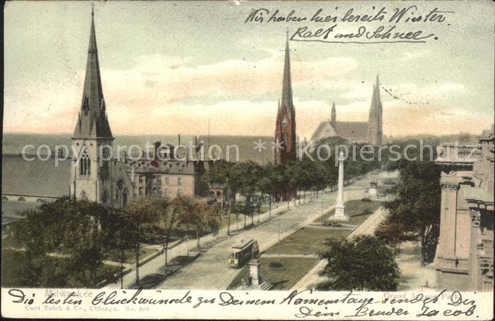 Milwaukee Wisconsin Grand Avenue Park Monument Church
