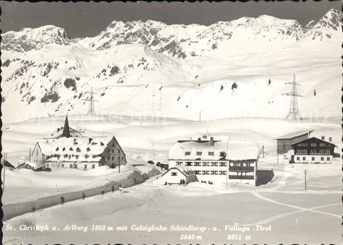 St Christoph Arlberg mit Galsigbahn Schindlerspitz Valluga B