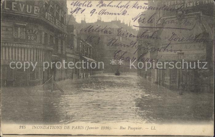 Paris Inondations Rue Pasquier Hochwasser Katastrophe