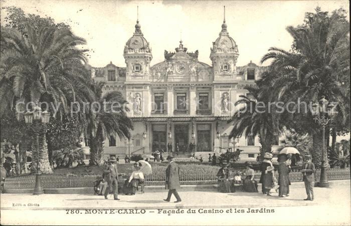 Monte-Carlo Facade du Casino et les Jardins
