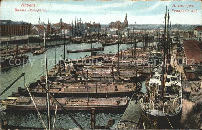 Anvers Antwerpen Bassin Bonaparte Bateaux