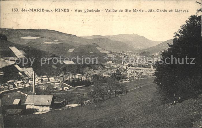 Sainte-Marie-aux-Mines Haut Rhin Vue generale Vallee Sainte Croix et Lie