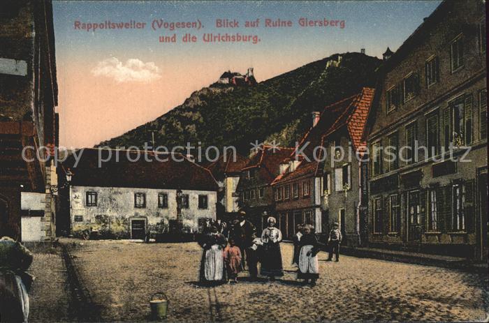 Rappoltsweiler Haut Rhin Elsass Blick auf Ruine Giersberg Ulrichsburg