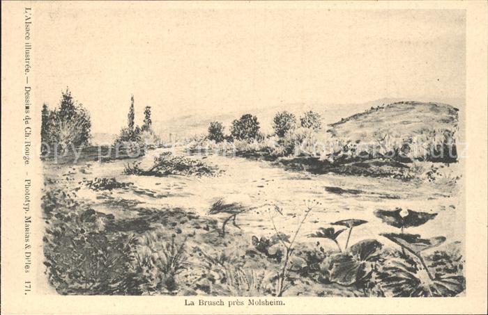 Molsheim La Brusch Dessin de Charles Rouge