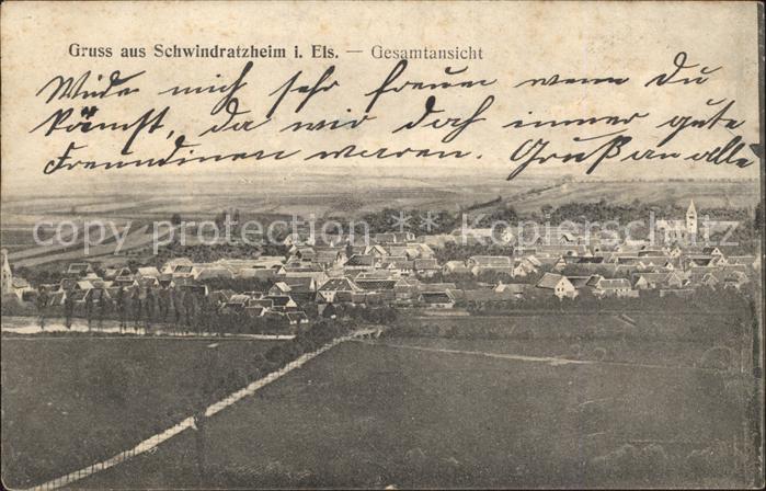 Schwindratzheim Bas Rhin Elsass Gesamtansicht