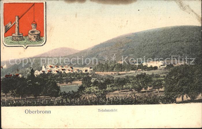 Oberbronn Bas Rhin Elsass Totalansicht Brunnen