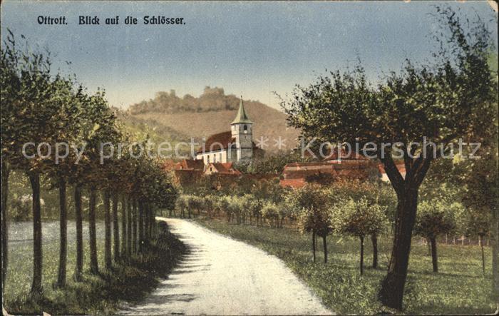 Ottrott Blick auf die Schloesser Kirche