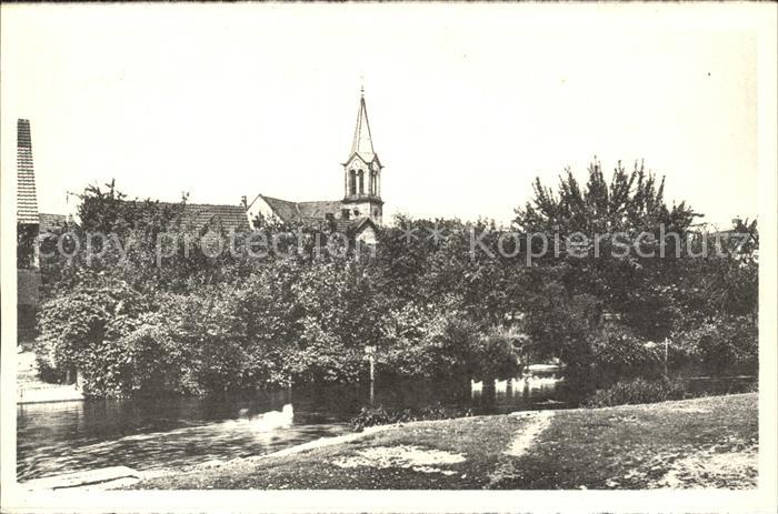 Plobsheim Vue sur la riviere Eglise