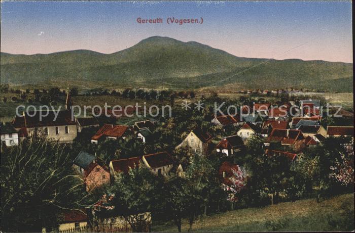 Gereuth Elsass Vue generale et les Vosges