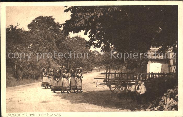 Urweiler Maedchen Elsaesser Trachten