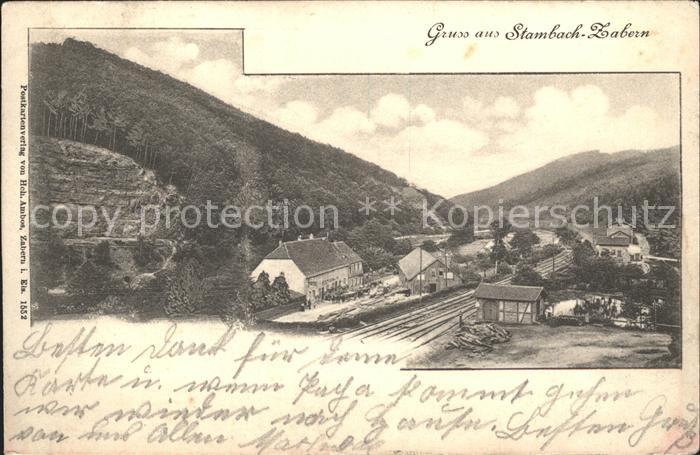 Stambach Bas Rhin Panorama Zorntal Eisenbahn