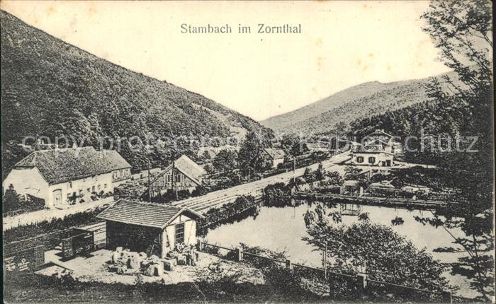Stambach Bas Rhin Panorama Zorntal Eisenbahn