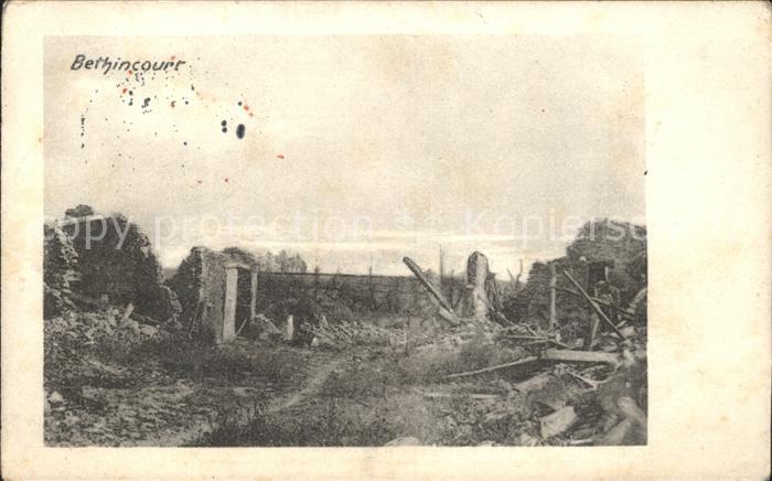 Bethincourt Ruine de la Grande Guerre 1. Weltkrieg