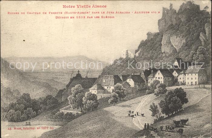 Ferrette Haut-Rhin Ruines du Chateau Collection Notre Vieille Alsace