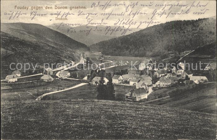 Fouday Panorama Blick gegen Donon Vogesen