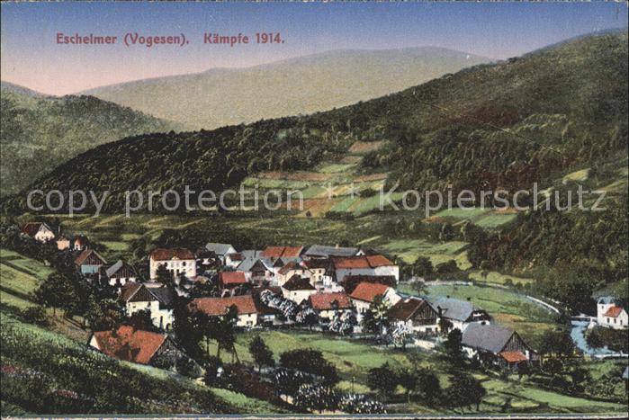 Eschelmer Kaempfe 1914 Panorama Vogesen