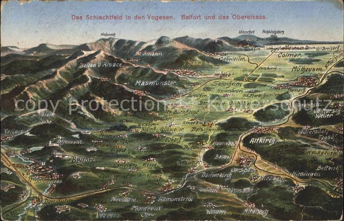Belfort Alsace und Oberelsass Schlachtfeld Vogesen 1. Weltkrieg Feldpost