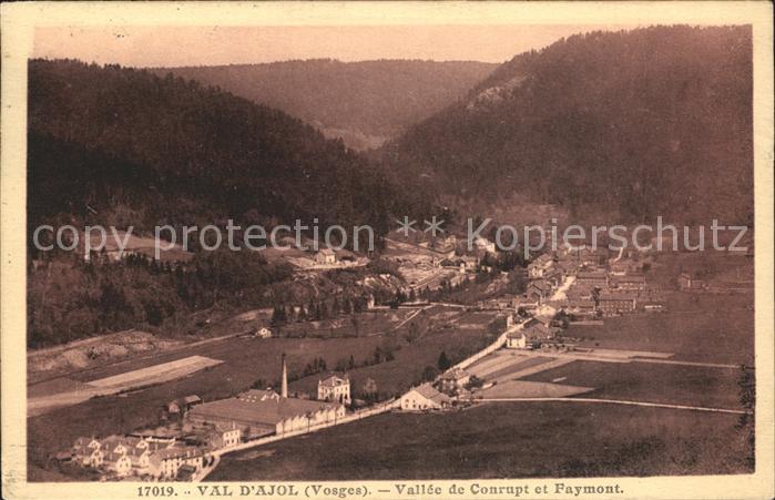 Le Val-d Ajol Panorama Vallee de Conrupt et Faymont Vosges