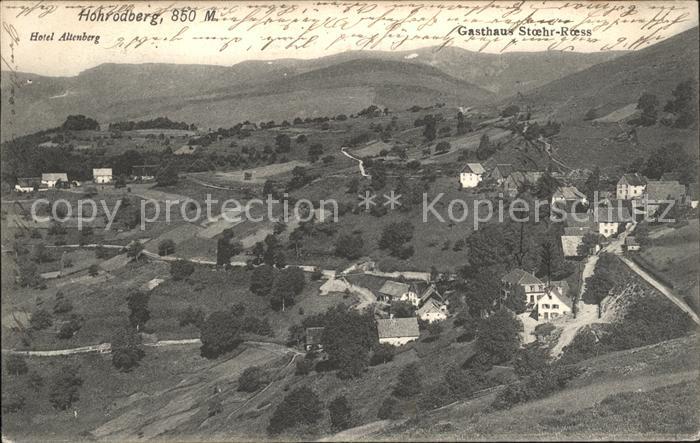 Hohrodberg Haut Rhin Alsace Panorama mit Hotel Altenberg Gasthaus Stoehr Roess