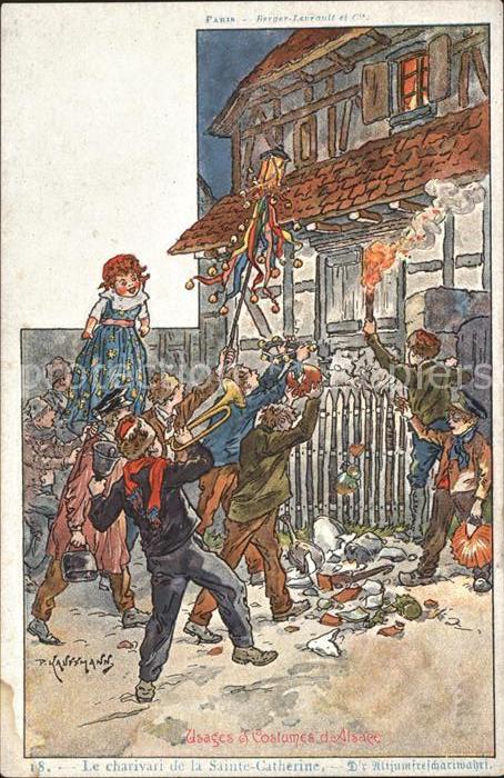 Alsace Elsass Usage et Costumes d Alsace Kuenstlerkarte P. Kauffmann