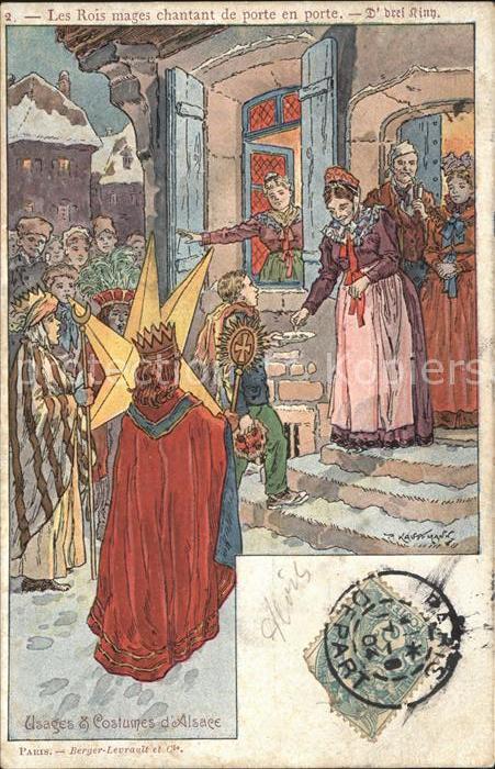 Alsace Elsass Usages et Costumes d Alsace Kuenstlerkarte P. Kauffmann