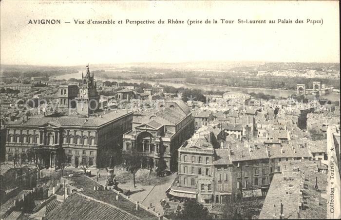 Avignon Vaucluse Vue d ensemble Perspective du Rhone