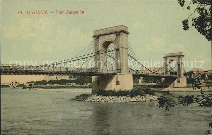 Avignon Vaucluse Pont Suspendu Haengebruecke