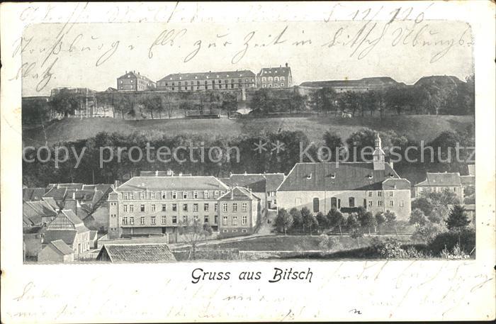 Bitsch Lothringen Teilansicht mit Festung