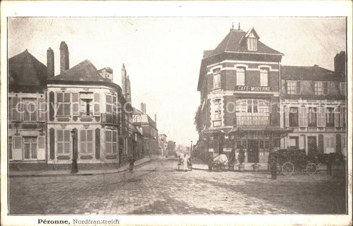 Peronne 80 Somme Strassenpartie Kutsche