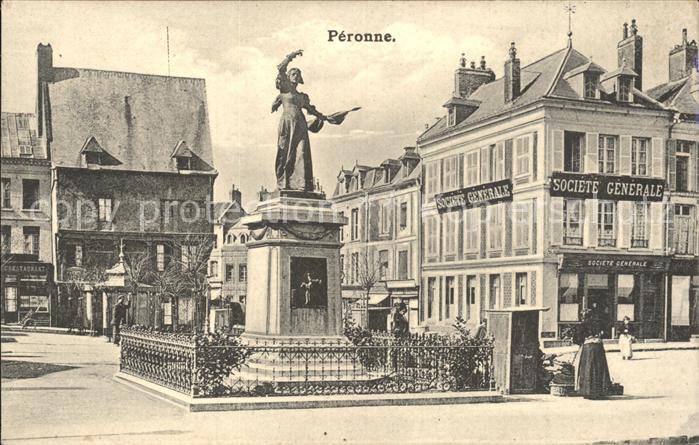 Peronne 80 Somme Monument Denkmal Statue