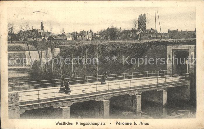 Peronne 80 Somme Brücke Westlicher Kriegsschauplatz