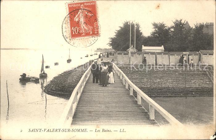 Saint-Valery-sur-Somme Les Bains Stempel auf AK