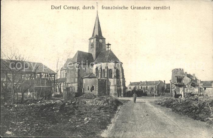 Cernay Elsass durch französische Granaten zerstört 1.