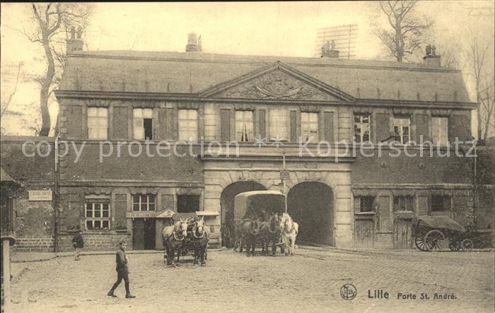 Lille Nord Porte St Andre Pferdewagen