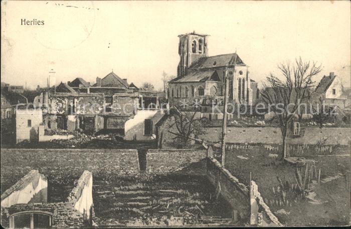 Herlies nach den Kaempfen bei Neuve Chapelle 1. Weltkrieg